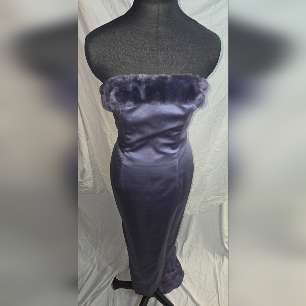 Elegant Purple Strapless Dress